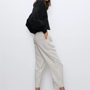 Artizia Wilfred Faun Pant White Grey Stripped Sz 00